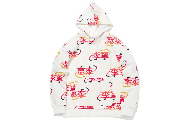 Li Ning Sweatshirts Men s Ivory Hooded Moderate Regular AWDQ879-1 L