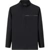 Warm And Comfortable Fleece Long Sleeve Stand Collar Knit Shirt Men Tops Basic-Black 152517420-3
