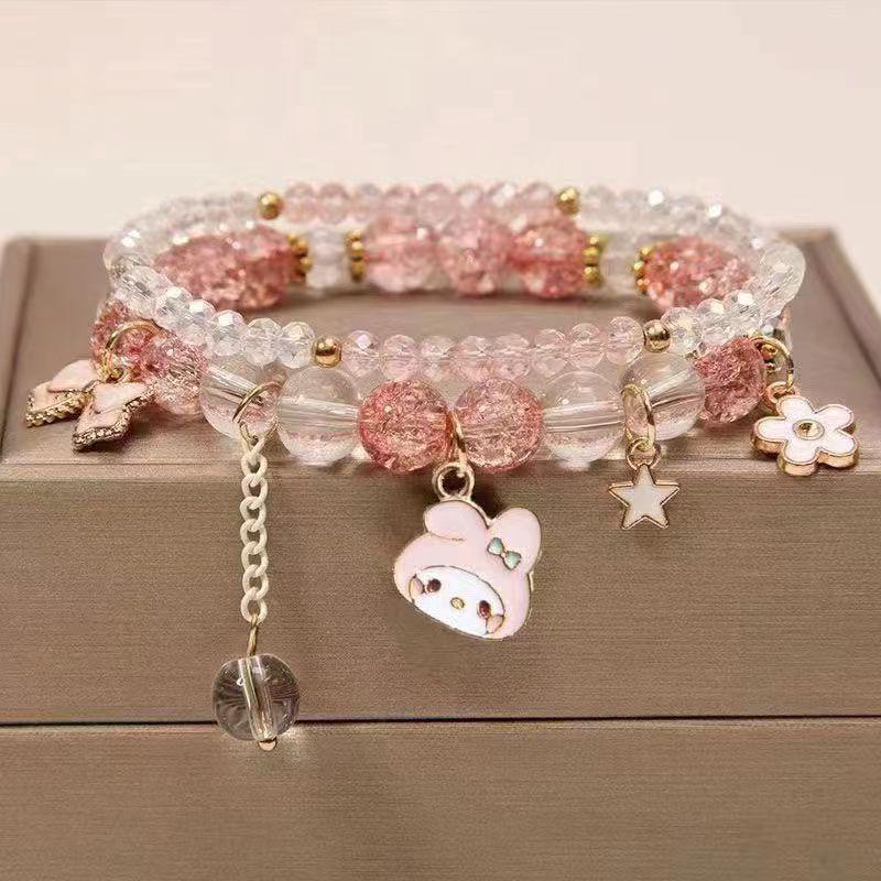 Cinnamoroll Princess Crystal Beaded Bracelet for Girls