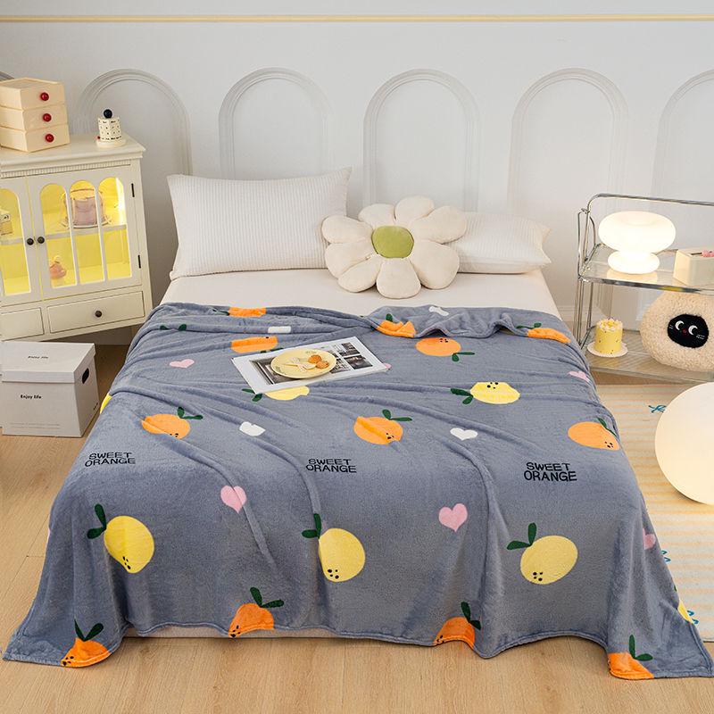 Flannel Insulated Air Conditioning Blanket for Dormitory, Single, and Double Beds