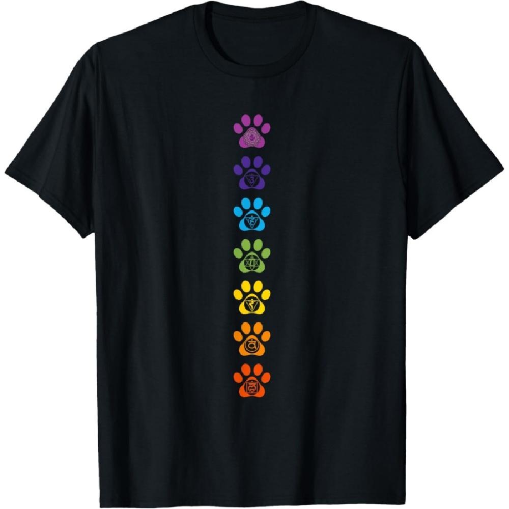 

7 Chakras Puppy Paw Print Cute High Vibe Conscious T-Shirt T-Shirt XXXXXL