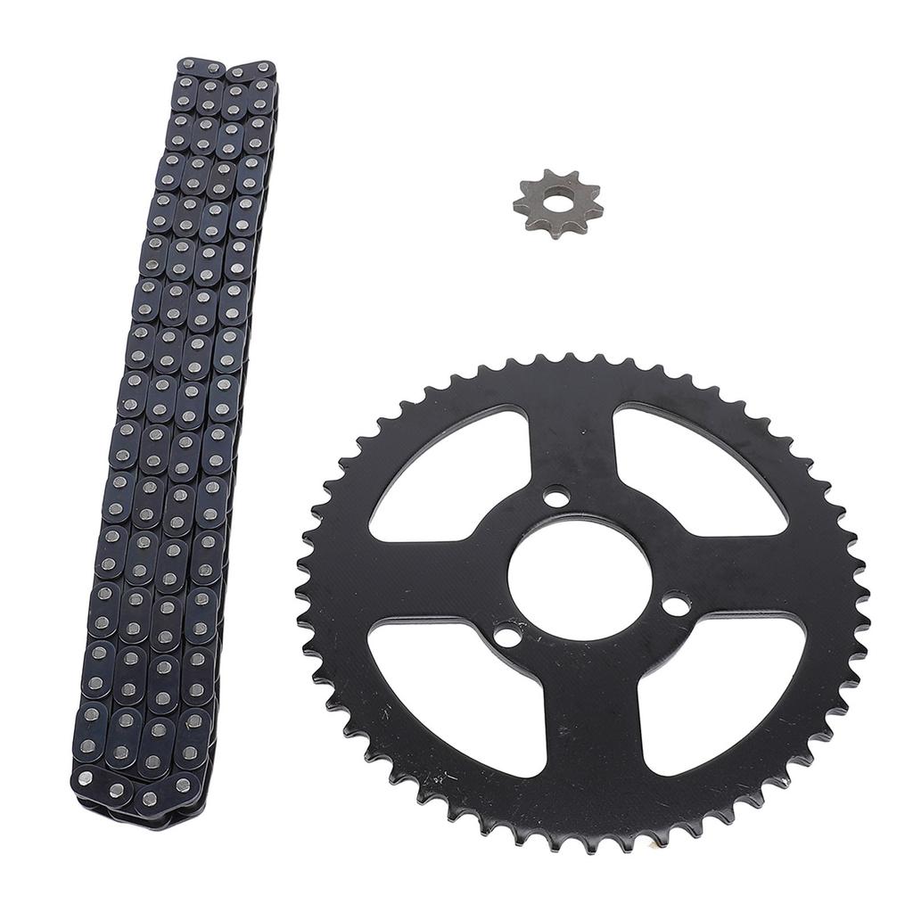 T8F Front and Rear Sprocket and Chain Kit Steel 9T 10MM Front 54T 35MM Rear Sprocket 120 Drive