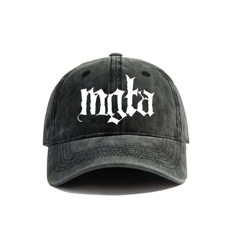 2026 Cappellino da Baseball Mgla Cappelli Usurati Cappellino con Fascia Metallica Nera Uomo Retrò Estivo da Esterno Cappello Regolabile Casuale e Versatile