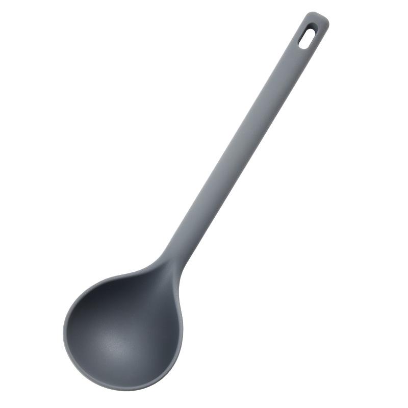 2023 Heat-Resistant Silicone Long-Handle Soup Ladle - Non-Stick Pot and Porridge Spoon