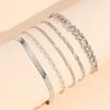 Ladies Gold Layered Bracelet Cuban Chain Anklet Chain Snake Bone Chain Tennis Chain Summer Beach Bracelet Set