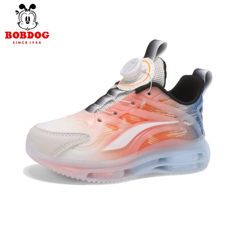 Bobdog Boys  shoes New Style Mesh Breathable Boys  Rotating Button Sneakers Middle Older Children s Running Shoes 30