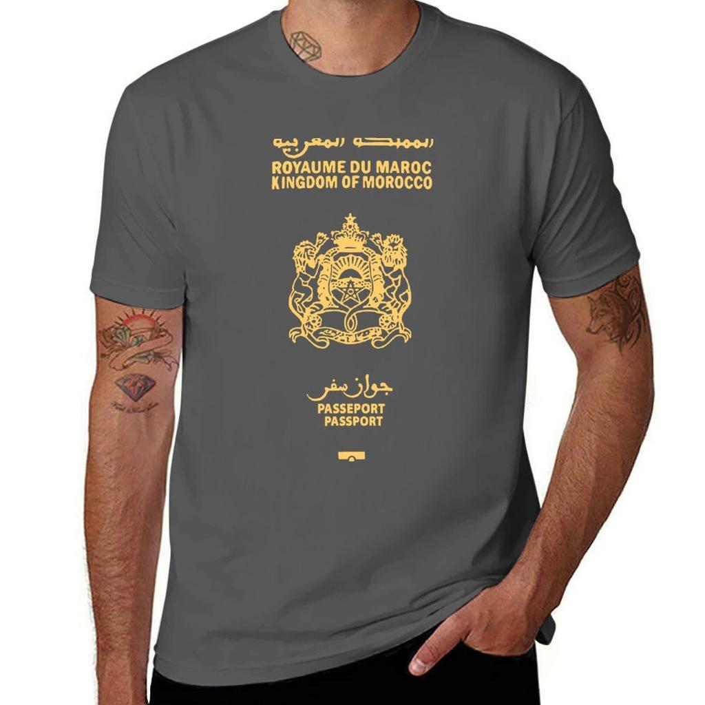 T-Shirt print graphic Moroccan man Morocco passport custom shirt t shirts t