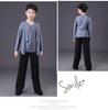 Boys' Latin Dance Performance Tops: Long & Short Sleeve Training Wear for Summer & Autumn Competitions & Exams