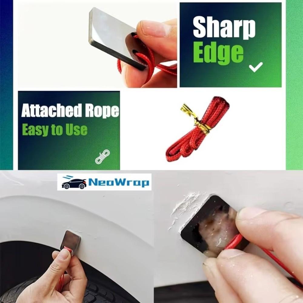 Portable Car Film Cleaning Scraper Hard Surface Stain Removal Paint Drip Polishing Pad