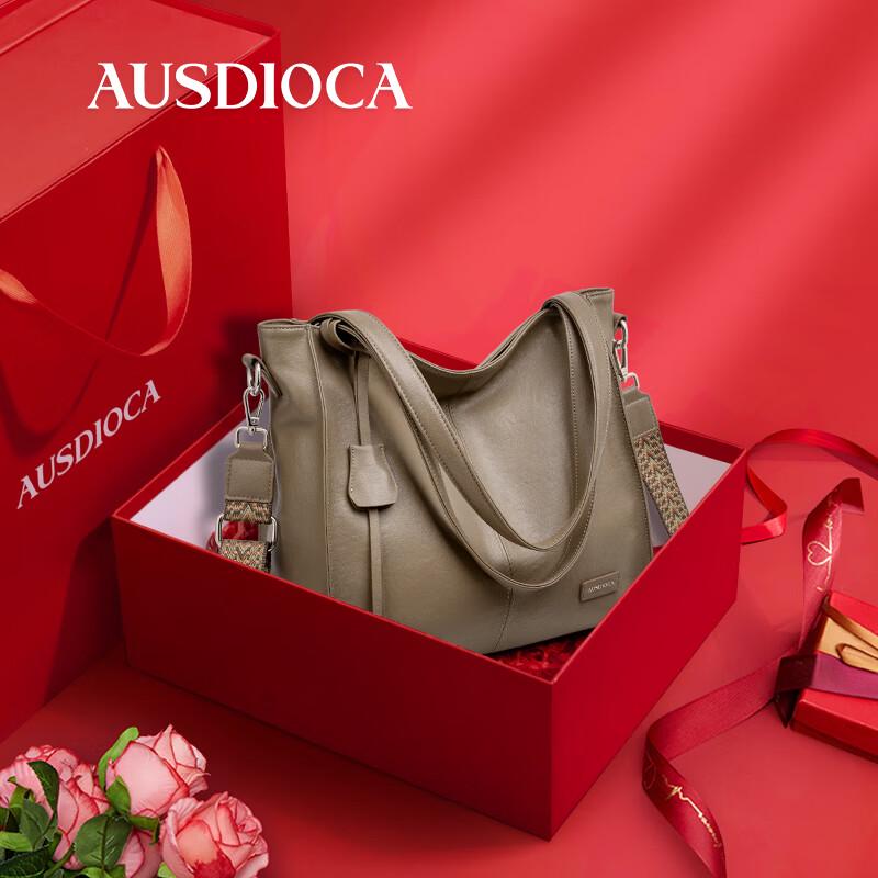 AUDIJIA Women's Genuine Leather Tote Bag