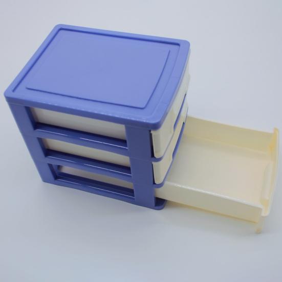 Stolní úložný zásuvkový úložný box Velkokapacitní 3vrstvý design Stohovatelné zásuvky organizér Kosmetické pouzdro