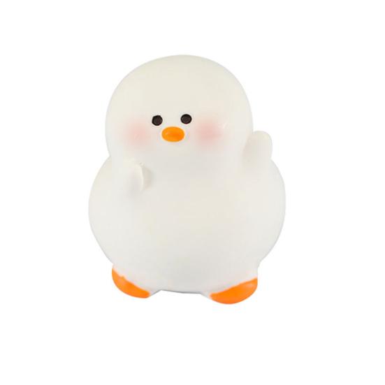 Mini Goose Figurine Tiny Miniature White Goose Small Cute Resin Animal Statue for DIY Crafts Lawn Yard Decor Dollhouse
