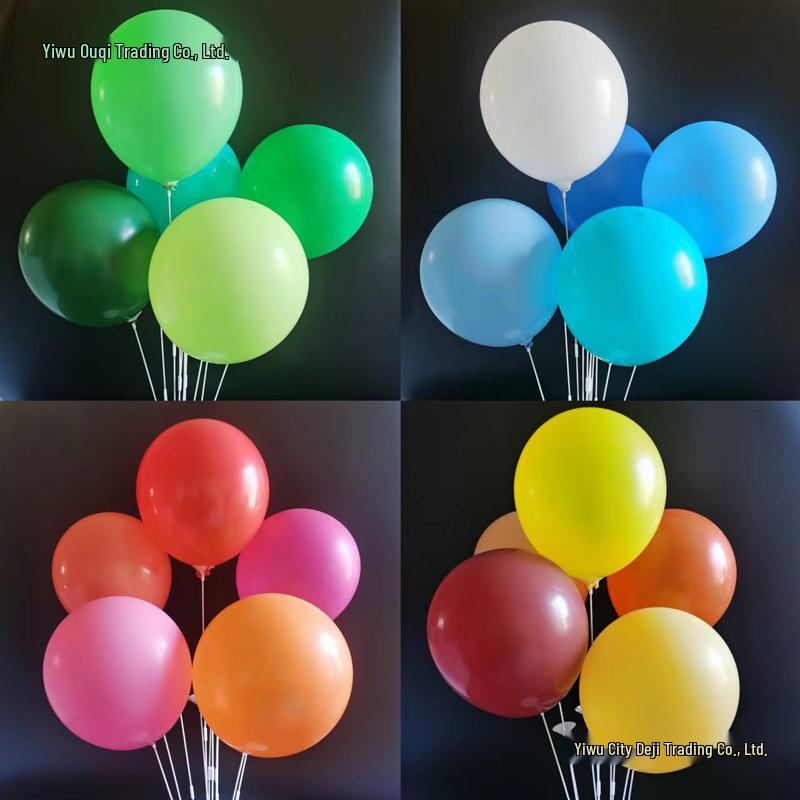 Thickened 10-Inch Matte Balloons - 1,000 Pieces for Weddings & Birthdays