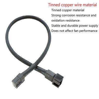 Cable divisor de ventilador de 4 pines, adaptador de 1 a 1, 2, 3 y 4 pines, para CPU de computadora, extensión de ventilador de PC, cable de alimentación, accesorios.