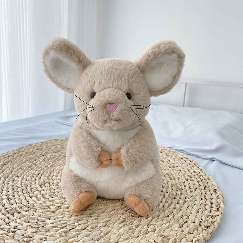 

Плюшевая кукла шиншилла, кукла-автомат, подарок, кукла-мышь station height about 22cm