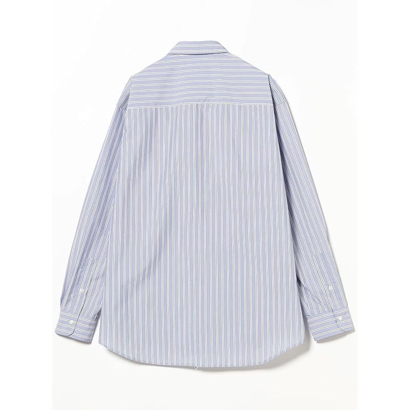 [Beaming life store by BEAMS] L/S shirt polyester broad regular color shirt 25SS men's BLUE_STRIPE S_92110375147