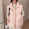 Fashion Winter Warm Sleeveless Vest Woman Outerwears Stand Collar Casual Thick Women's Jackets