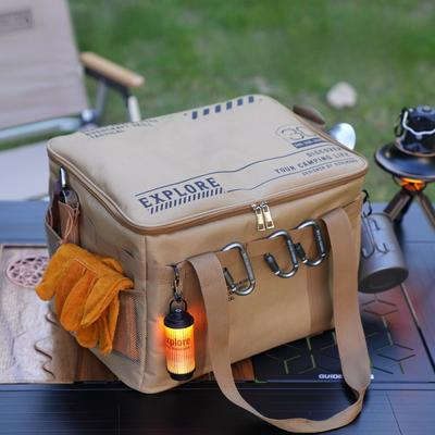 Outdoor Faltbar Einfarbig Aufbewahrung Picknick Camping Ausrüstung Aufbewahrung Tisch Geschirr Küchengeschirr Outdoor Große Kapazität Aufbewahrungstasche