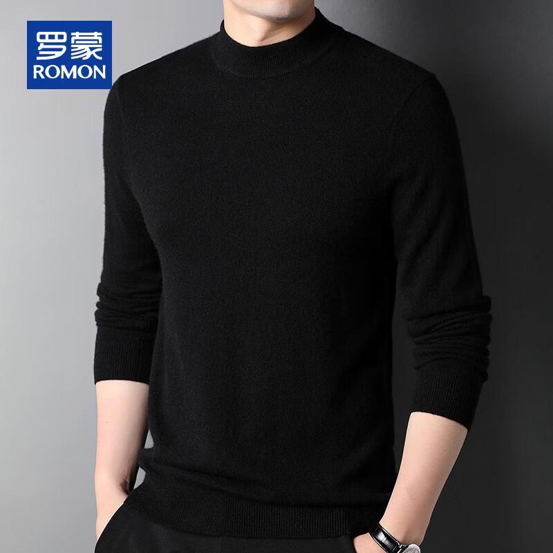 ROMON Men's Pure Cashmere Half-Turtleneck Sweater