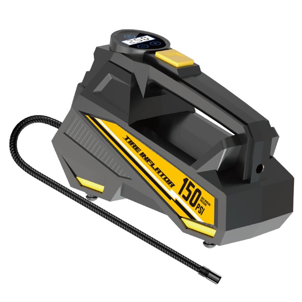 

150PSI Portable Car Inflator Pump with LED Light Bicycle Air Compressor Digital Display Car Tire Inflator for Car Tires чёрный