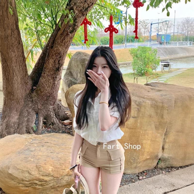 

Linen Cotton Relaxed Shirt Women s Spring and Summer New Casual Top L білий