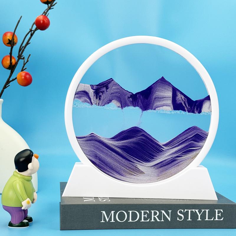3D Dynamic Hourglass Quicksand Painting for Living Room Decoration – Creative Three-Dimensional Scenic Ornament & Home Gift