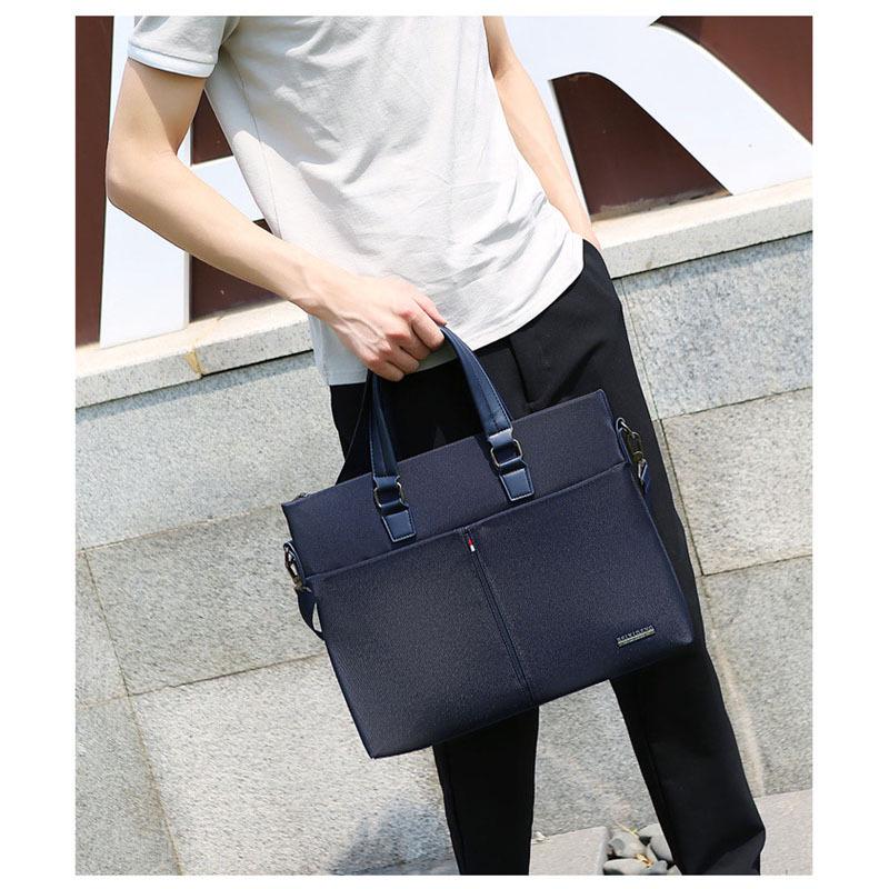 Men's Oxford Cloth Briefcase Crossbody Shoulder Bag Gift and Document Holder