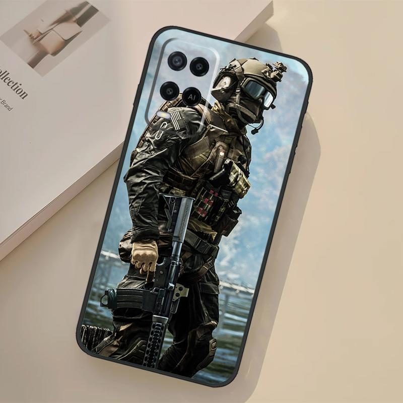 Military Army Special Forces Case For Oppo A76 A96 A16 A17 A18 A60 A80 A40 A38 A58 A78 A98 A94 A74 A54 A15 A57 A77 A5 Pro