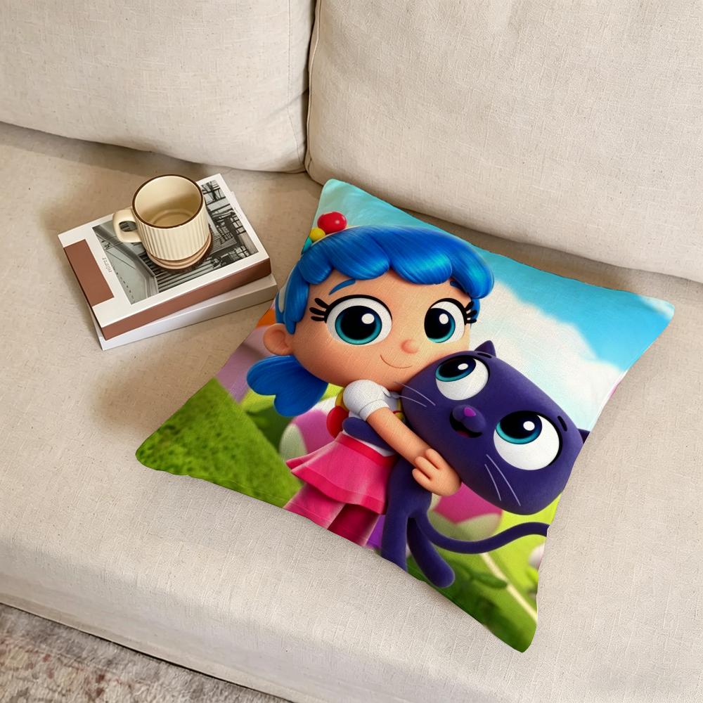 T-True And The Rainbow Kingdom Cushion Cover Fabric Soft Furnishing,Pillowcase, Cushion Cover, Sofa Pillow, Home Decoration