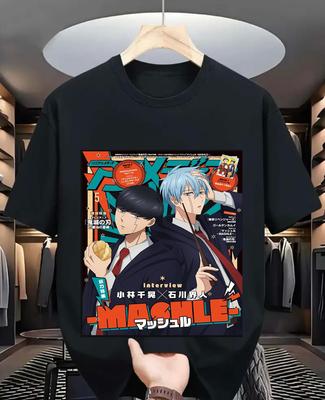 Mashle T-Shirt Magic and Muscles Mash Cream Puff Anime  Gifts Shirt All Size