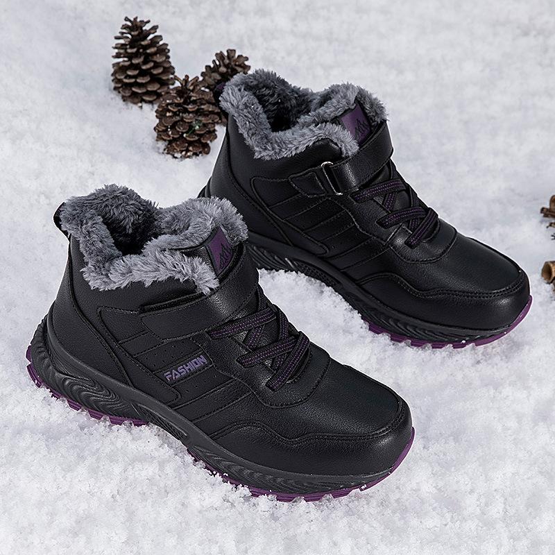 Winter new high-top medium sports shoes velvet warm walking shoes warm shoes heated cotton shoes snow boots