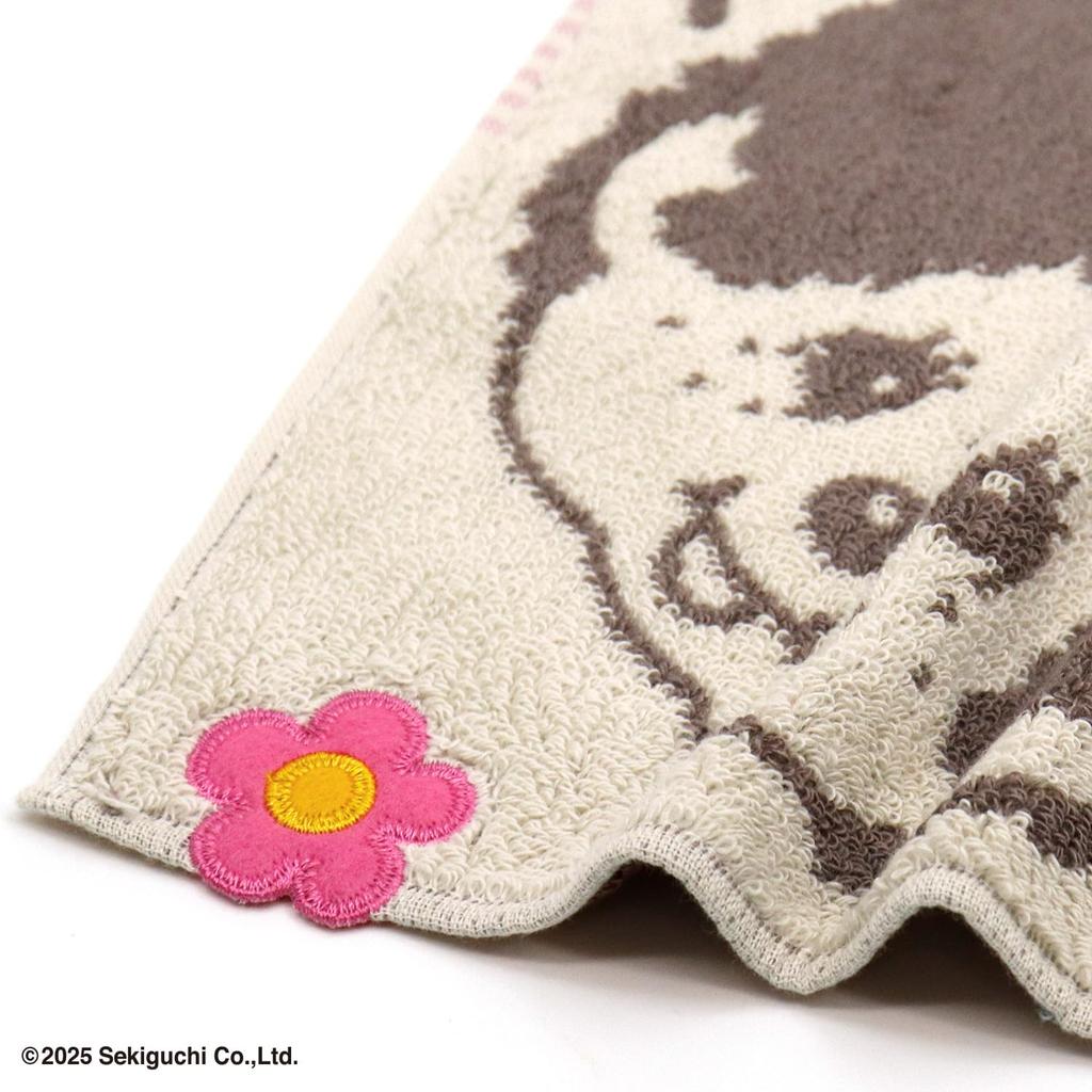 Monchhichi Monchhichi Towel Fluffy 25 x 25 cm (Monchhichi) Handkerchief, Pink, Cotton, Cute, 59-0050070, Approx.