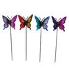 12 Inch Butterfly Garden Stake Decorative Metal Butterfly Stake Outdoor Colorful Butterfly Yard Art for Lawn Porch Pathway Yard Patio Plant Pot Decor