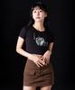 ASTRAL PROJECTION Apple Supima Spandex Crop Top_Black