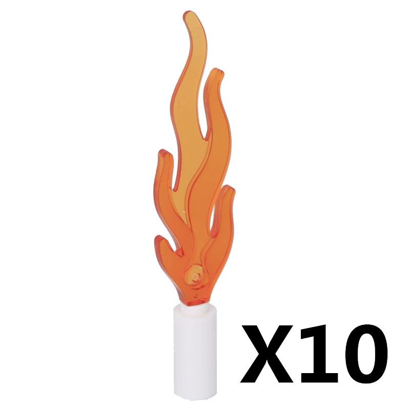 MOC Building Block Liquid Blood  Pool Milk Ice Cube Snowflakes Flame Candles Fire Campfire Accessories DIY Toy Model Bricks A041