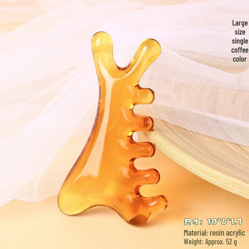Buffalo Horn Gua Sha Board – Acupoint Scraper for Full Body and Face Meridian Massage in Beauty Salons