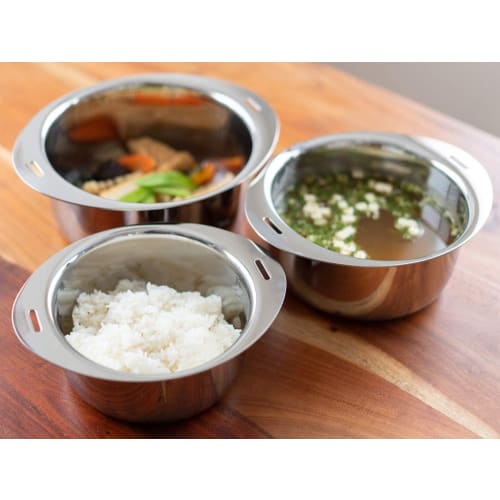 Miyazaki Seisakusho Jyutoku Nabe (16, 18, 20cm) Pot Set with Sauce Pot, Dual-Use Lid, and One-Handed Handle (JN-ST-1)