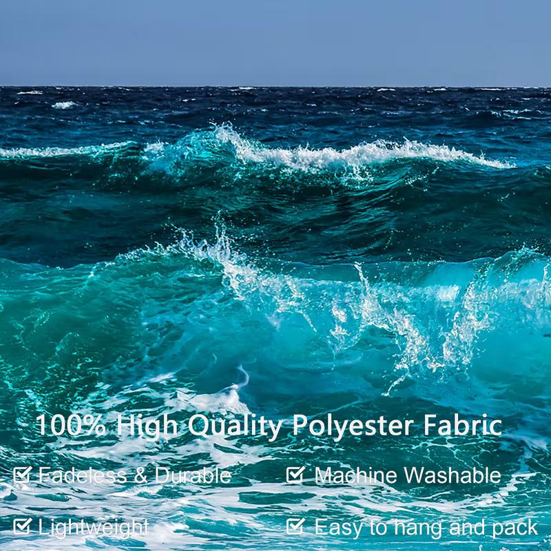 2D Deep Sea Wave Backdrop Cloth for Home Decor