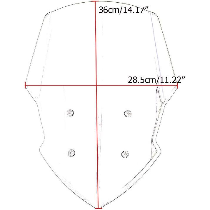 For MT07 FZ07 Windshield for 2018 2019 2020 Yamaha MT FZ 07 Windscreen Flyscreen Wind Deflector Shield Visor Motorcycle Accessories (Dark Smoke)