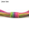 7 Strands Rainbow Paracord 2/3/4mm Parachute Rope Perfect for DIY Bracelet Making Backpacking Outdoor Survival Activities