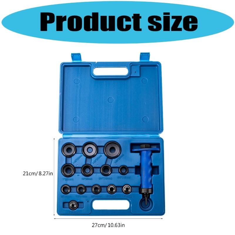 Leather Craft Punch Set 13 Interchangeable Heads High Carbon Steel Construction Ergonomic Grip Hollow Punch Set