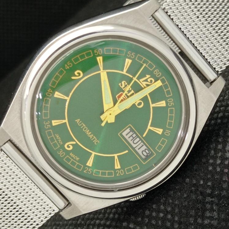 

Б/У винтажные часы SEIKO 5 AUTOMATIC 7009A JAPAN MENS D/D GREEN 621b-a413507-2 SKU621b-a413507