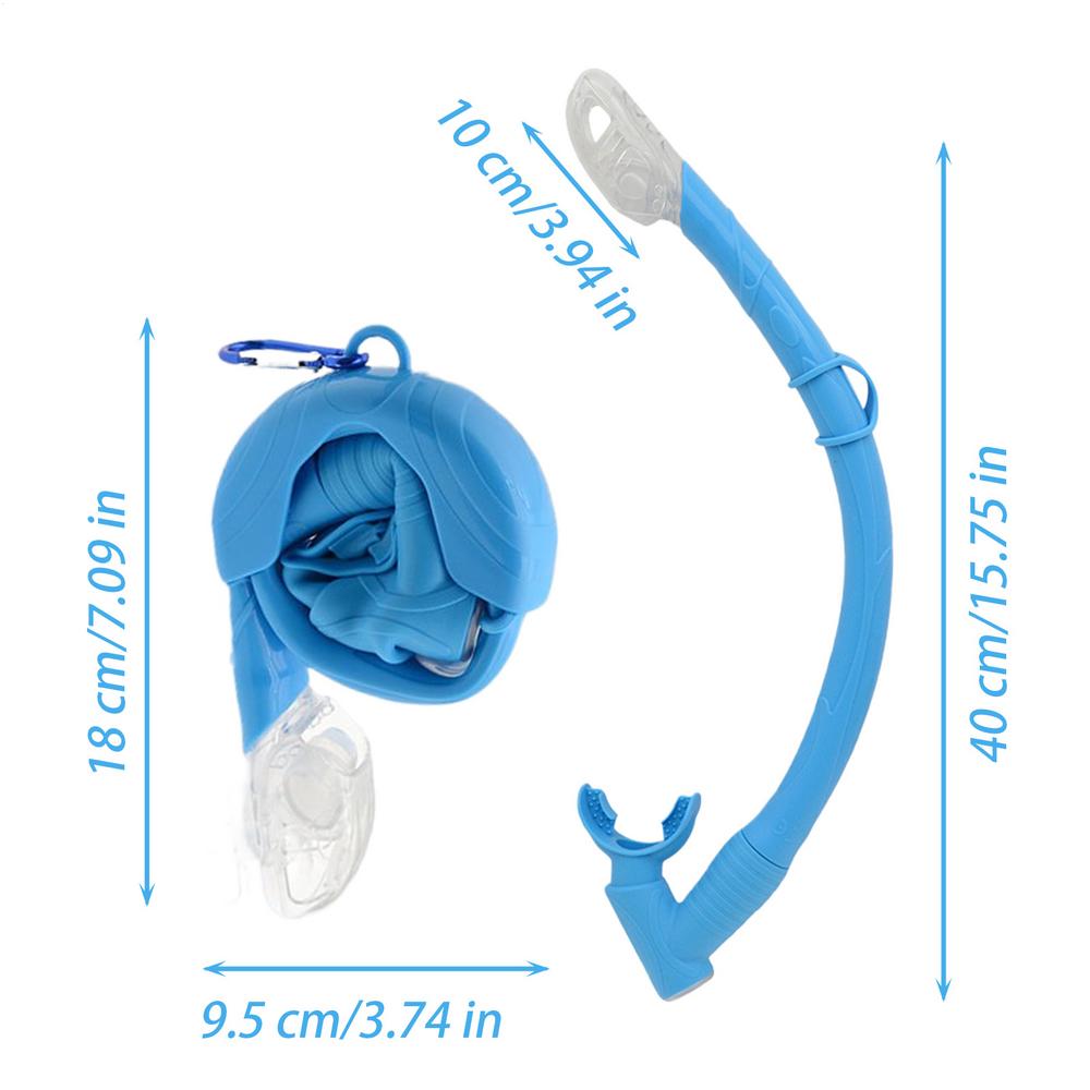 Diving Snorkel Silicone Full Dry Tube Underwater Diving One way purge valve Snorkeling Air Breathing Tube Hose