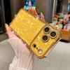 Square Rhinestone Shell Texture Phone Case for iPhone 16/17 Pro Max