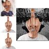 Middle Scary Finger Halloween Mask Latex Full Head Costume Party Cosplay Prop
