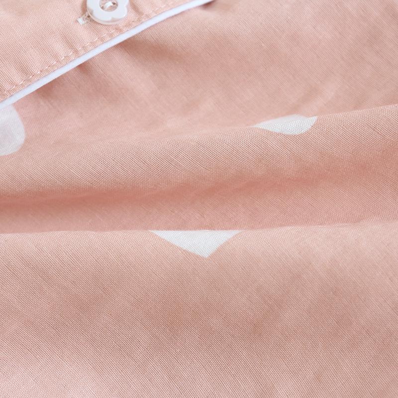 Women's Pure Cotton Three-Piece Pajama Set: Short Sleeve Top, Long Pants, and Shorts for Summer and Spring-Autumn Homewear.