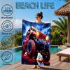 Nighttime Truck Drive Beach Towel, Microfiber Beach Towel, Perfect For Pool, Beach, Travel, Home Decor Beach Party Fan gifts
