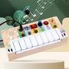 Wooden children's Montessori early education multifunctional LED switch light music box enlightenment puzzle toy