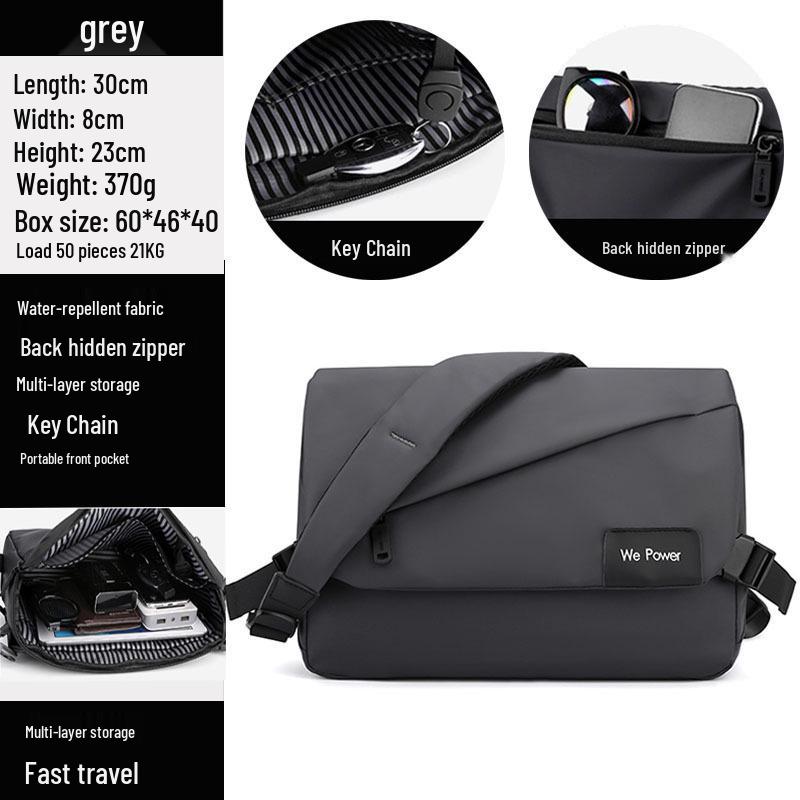 Men's Trendy Casual Messenger Bag - Multifunctional Shoulder Bag for Commuting, Travel, and Outdoor Activities
