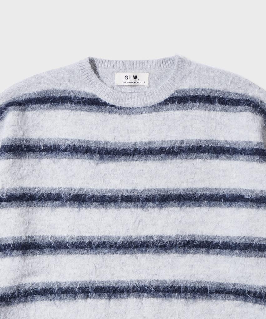 GLW Striped Brushed Knit Gray